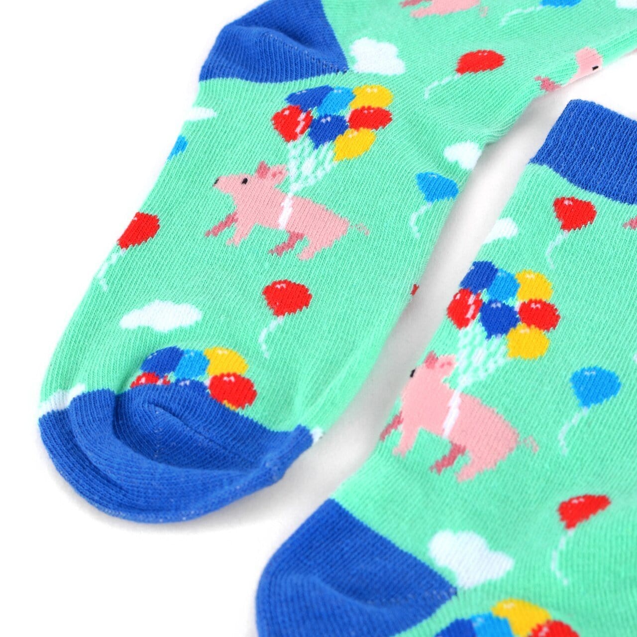 Women's Cute Pigs with Balloons Socks--Pigs Trying to Fly! *、mySite、g9winljtr