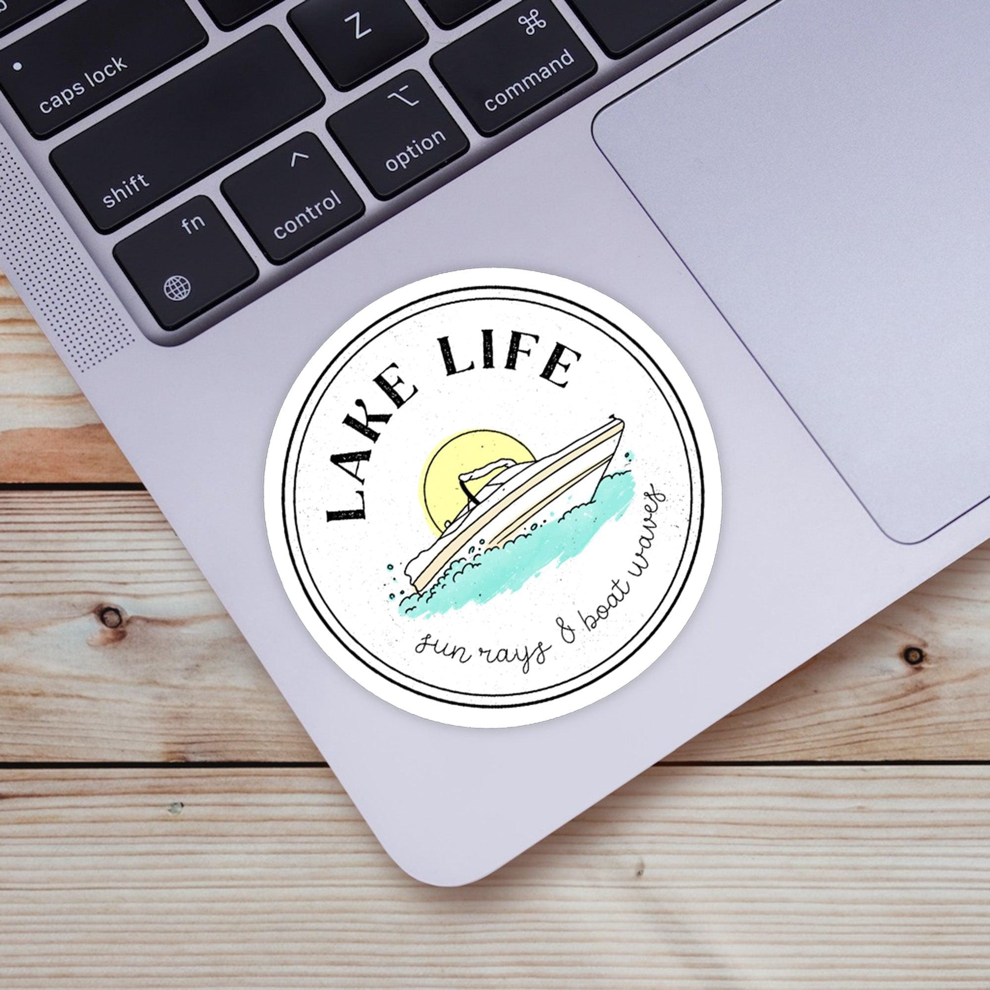  Sun Rays & Boat Waves Lake Life Sticker、mySite、ghnorth