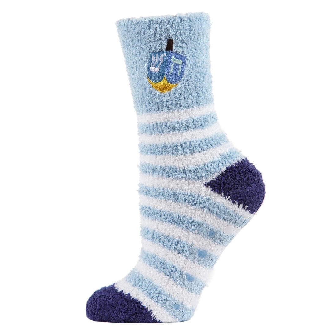 Striped Dreidel Embroidery Cozy Socks、mySite、topwebapps