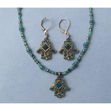 Michal Golan Chinese Turquoise Hamsa Earrings、mySite、topwebapps