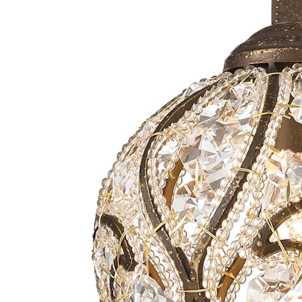 Elizabethan 1-Lght Pndnt Drk Bz W/Cystl、mySite、g9winljtr