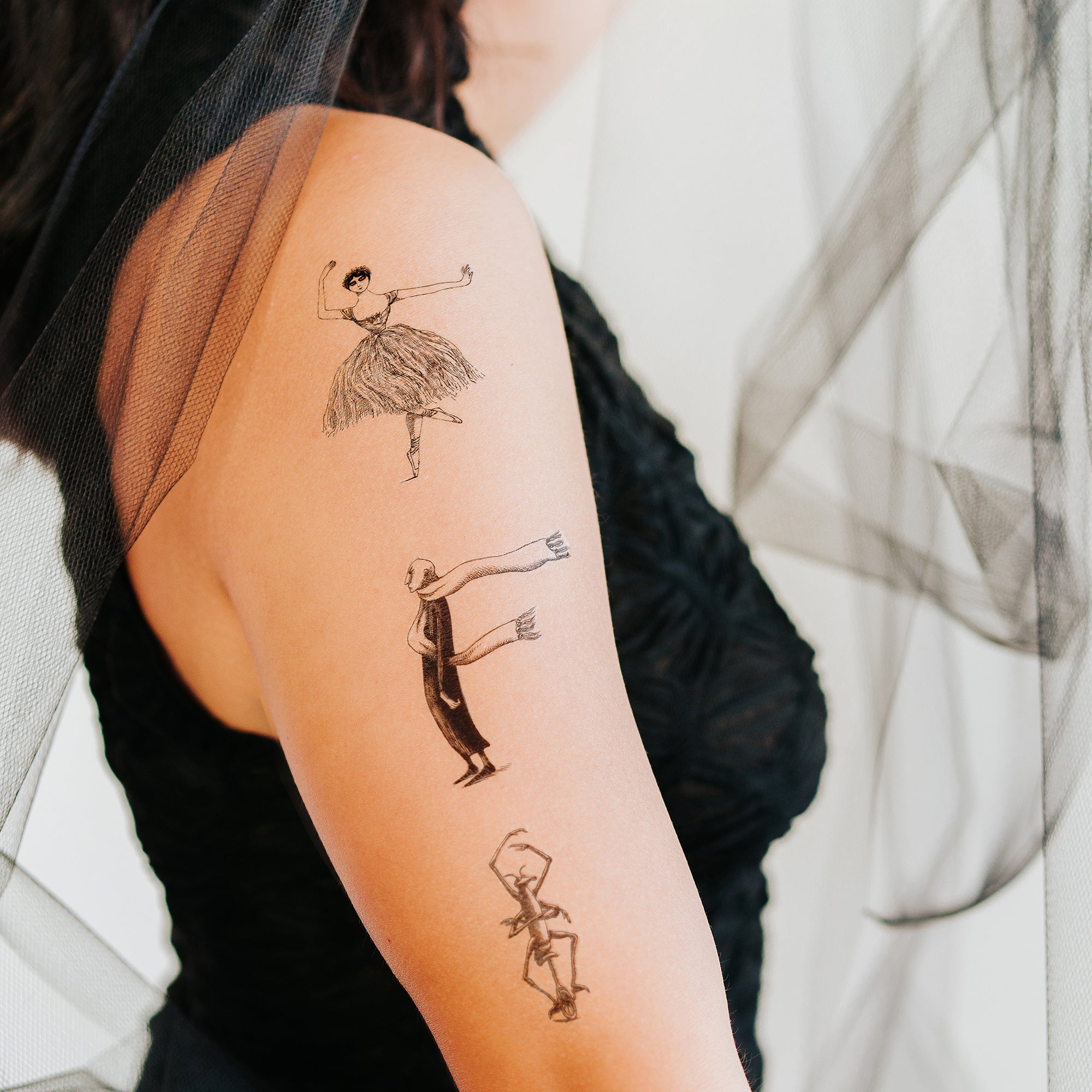  Edward Gorey's Creatures & Figures Tattly Temporary Tattoos Sheets、mySite、ghnorth