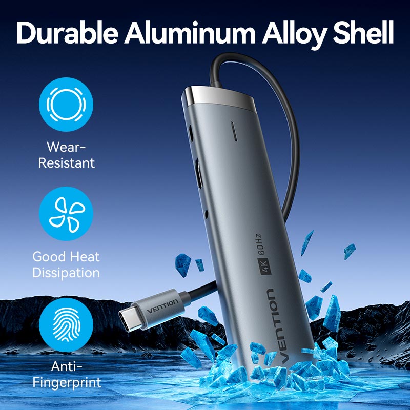 Vention 9-in-1 USB-C Docking Station、mySite、fannypackpong