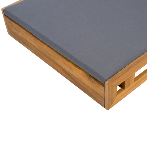 LOUNGE CHAISE SET, ACACIA WOOD WITH WATER-RESISTANT LOUNGE CUSHIONS (CREAM & 4 INCH THICK) - MATCHING DARK GREY VERSION AVAILABLE、、eastwooduniform