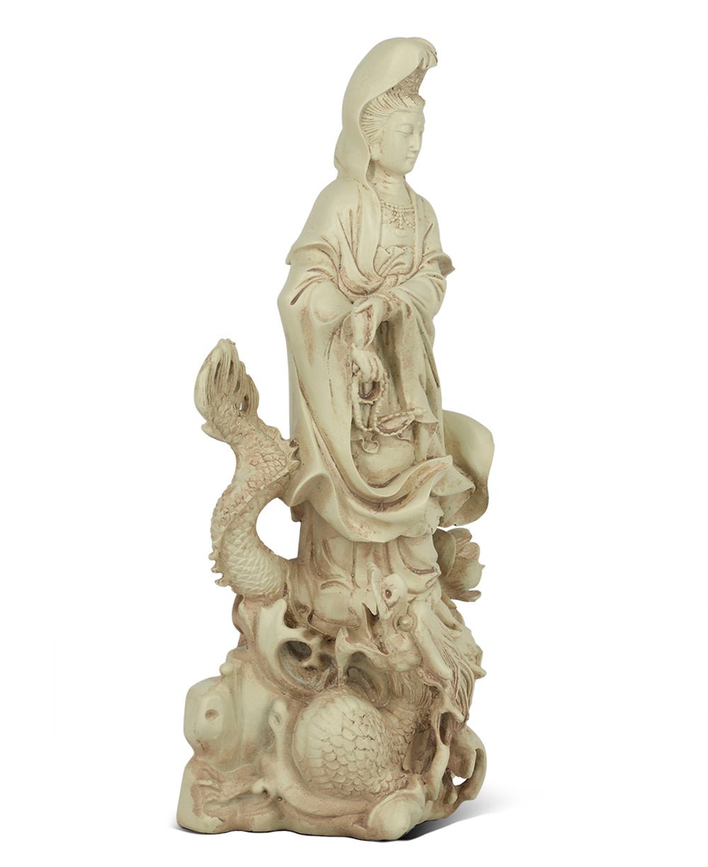 Kuan Yin on Dragon Statue、mySite、topwebapps