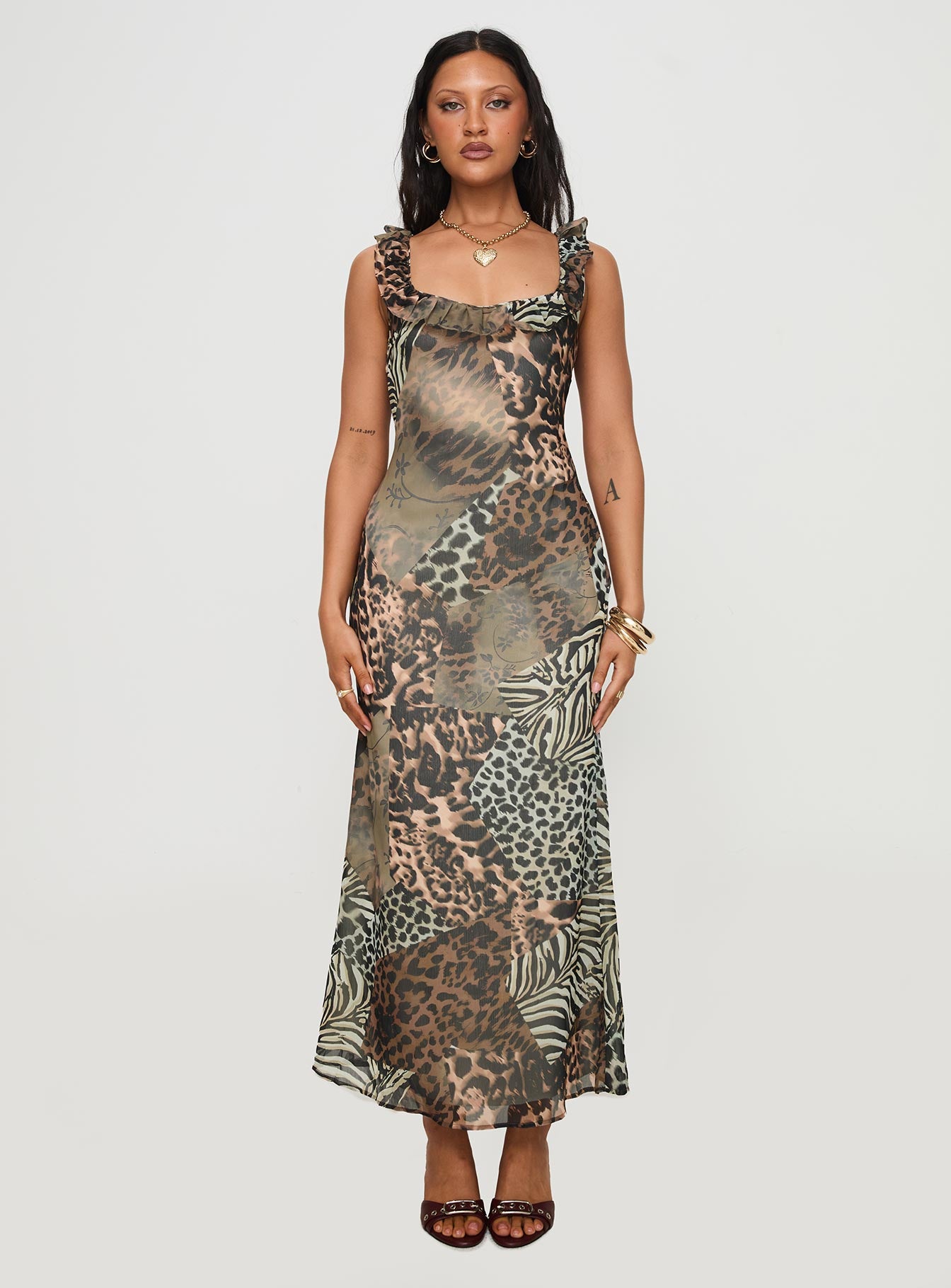 Ismeralda Maxi Dress Leopard、mySite、solidvoid
