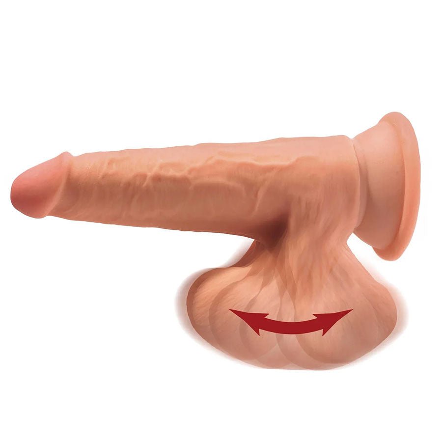 7 Inch Triple Density 3D Hyper Realistic Dildo With Swinging Balls、mySite、bottomscart