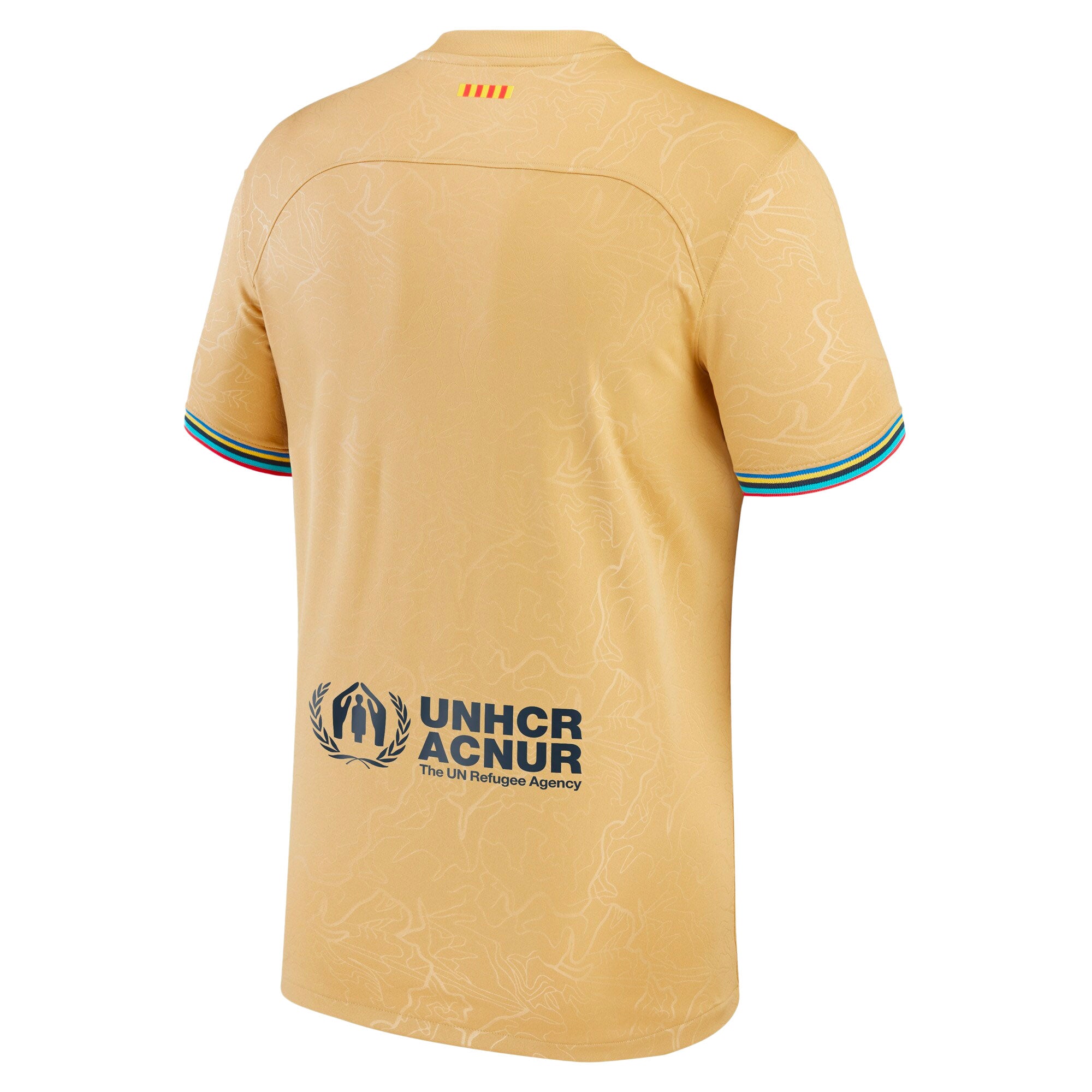 Nike Men's FC Barcelona 2022/23 Away Jersey Club Gold/Obsidian、mySite、noshort