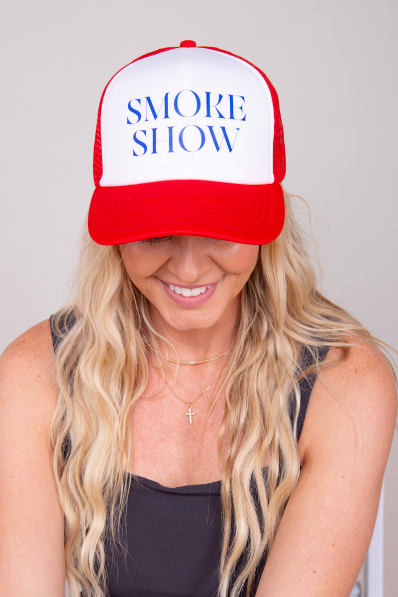 Smoke Show Trucker Hat - Red、mySite、hinf8tx79