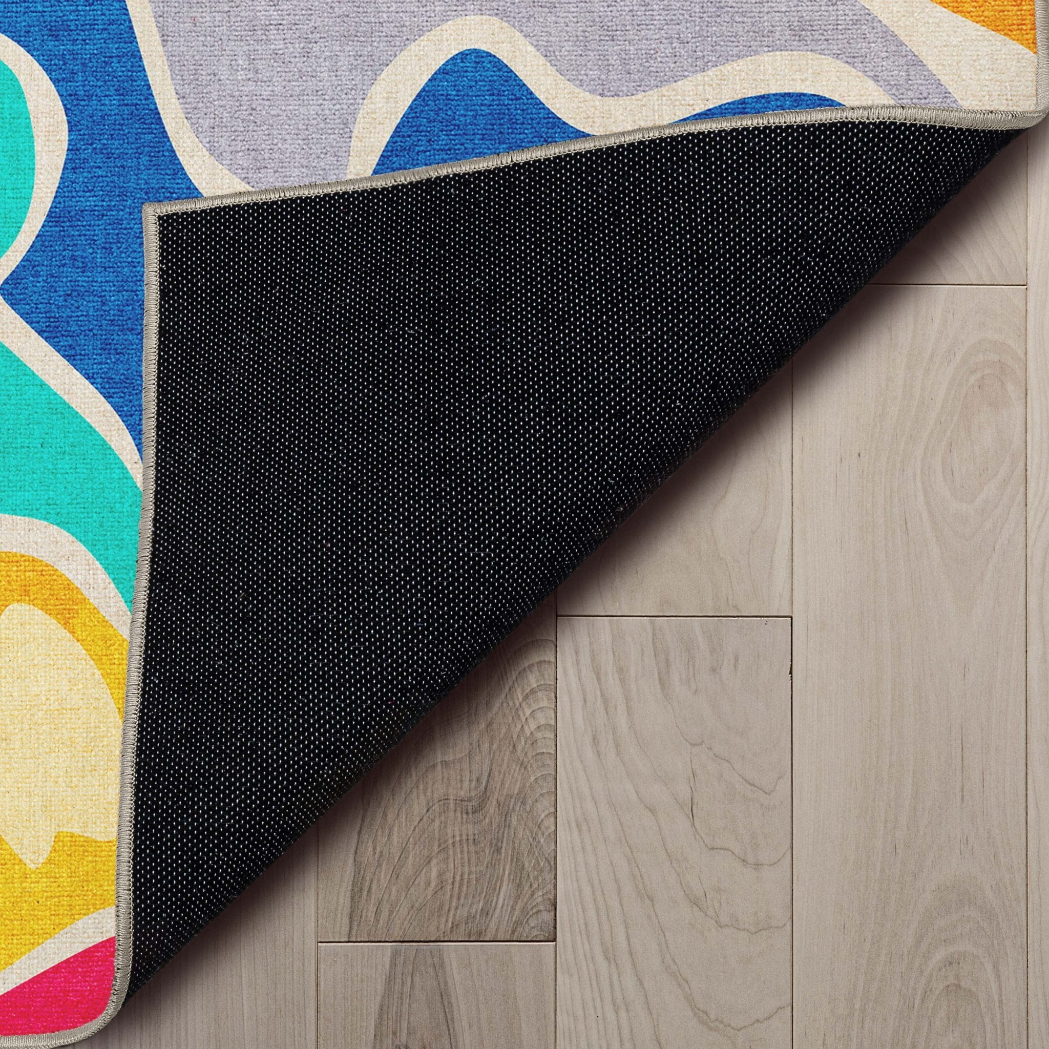 Crayola Modern Whimsy Waves Color Mix Multi-Color Area Rug By Well Woven、mySite、gigharbornorthrealestate