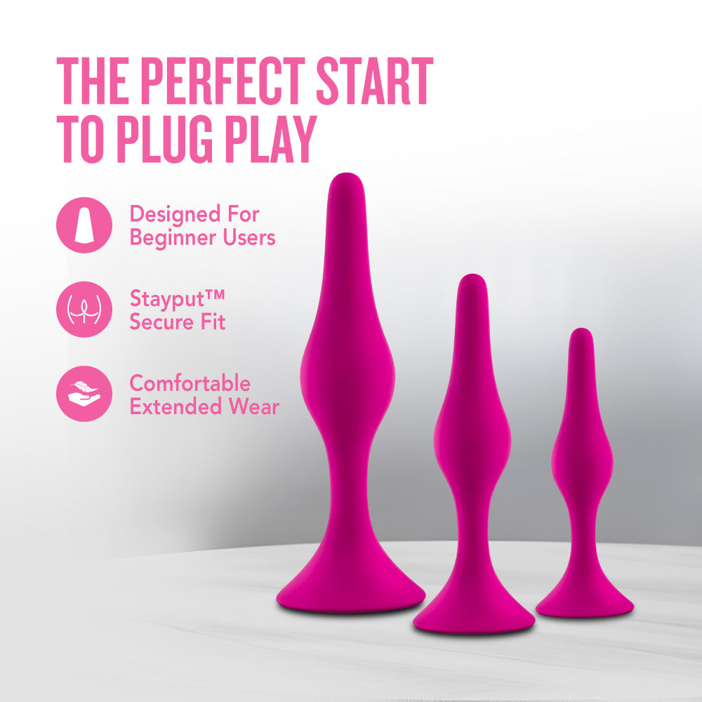 Luxe By Blush® | Beginner Kit Pink Anal Plug With Suction Cup Base、mySite、bottomscart