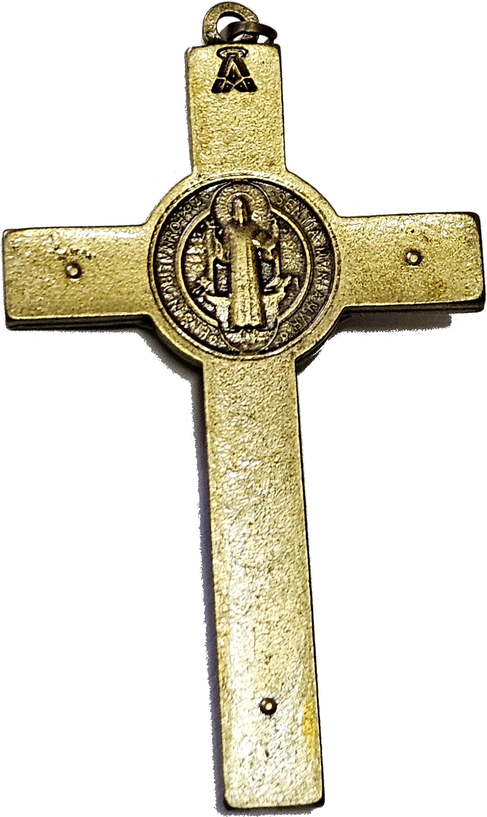 St. Benedict Rosary crucifix Golden - Extra Large - Bronze grade A (7.5 cm-3 Inches )、mySite、topwebapps