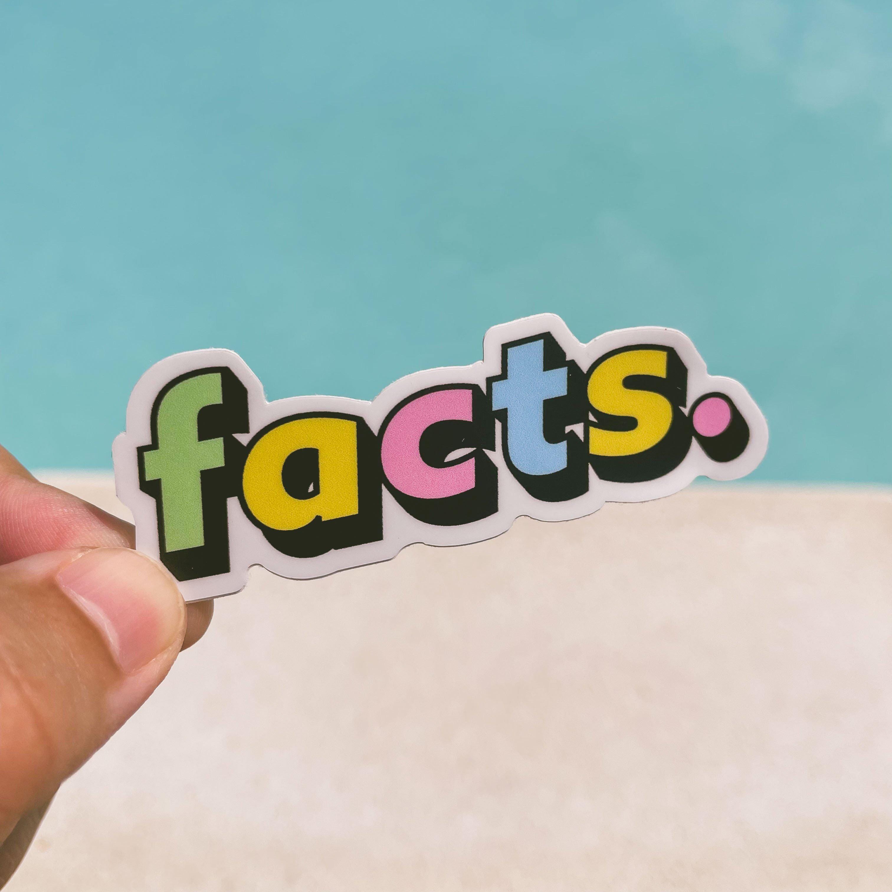  Facts. Italics Multicolor Aesthetic Sticker、mySite、elrpsem3k