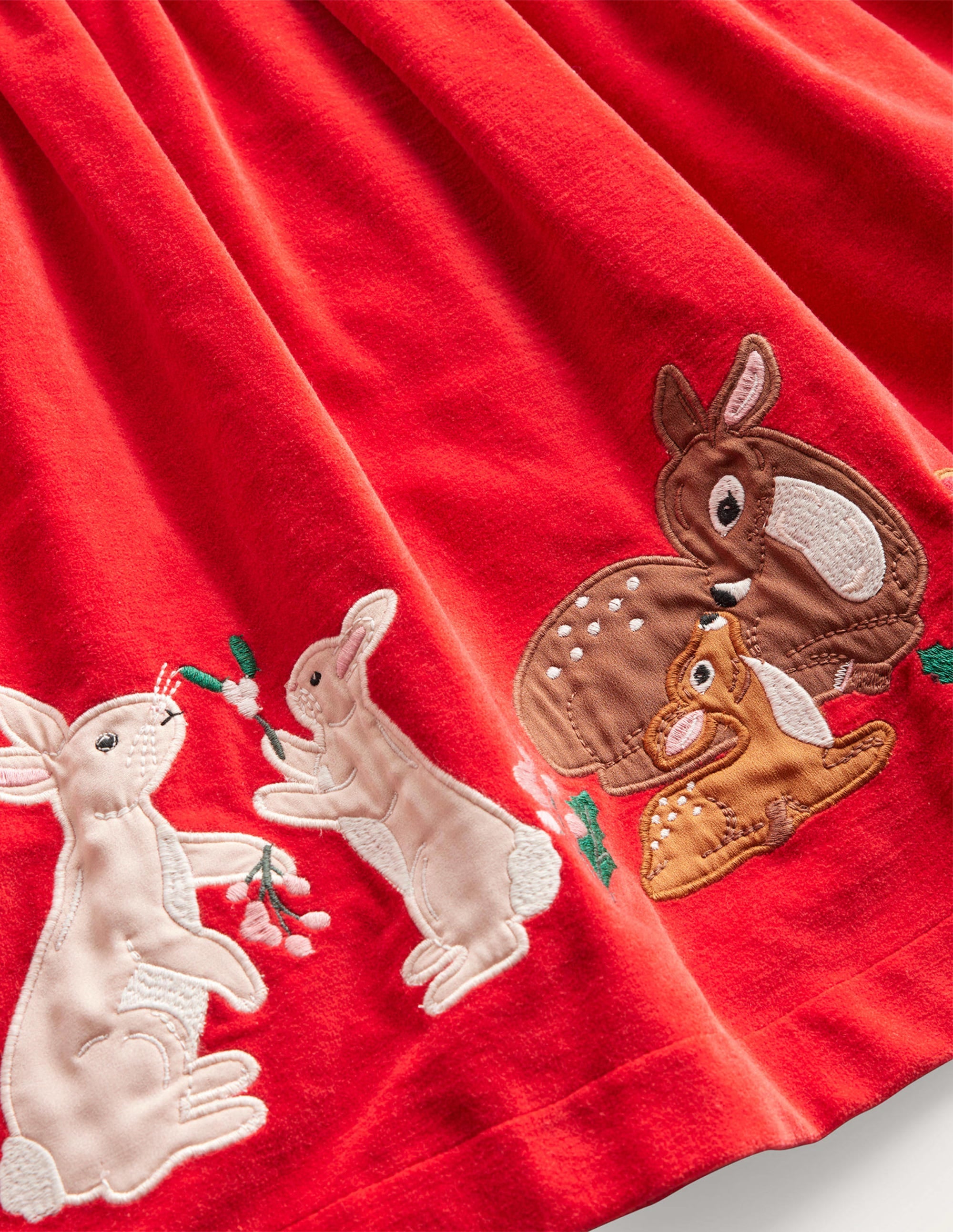  Applique Smocked Velvet Dress-Rockabilly Red、mySite、ashleygrahame