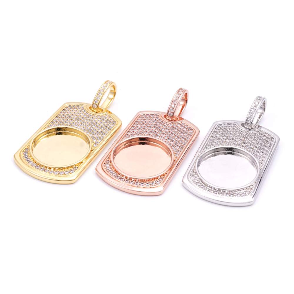 Moissanite Dog Tag Photo Pendant 14K Gold、mySite、hinf8tx79