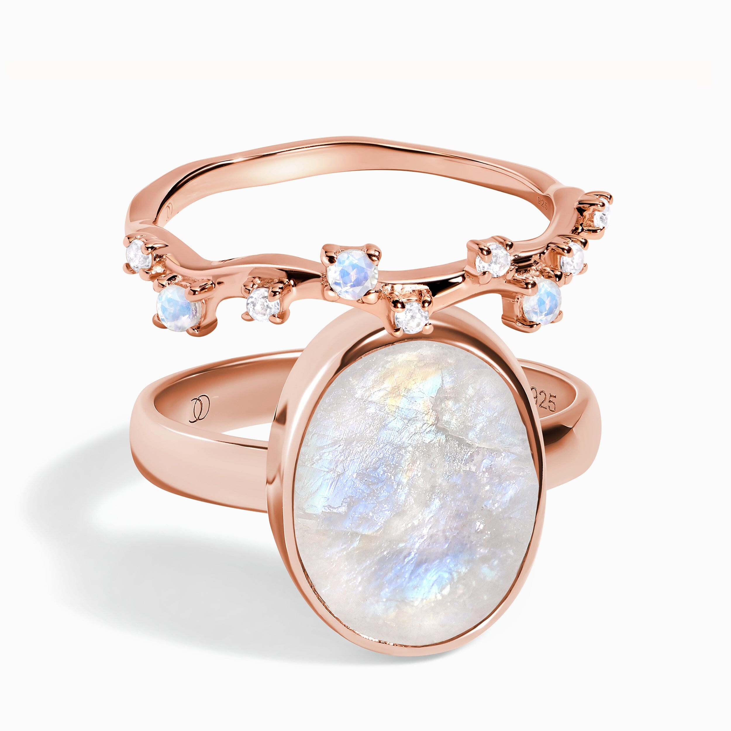 Moonstone Enfolded Ring & Stardust Band、mySite、hinf8tx79