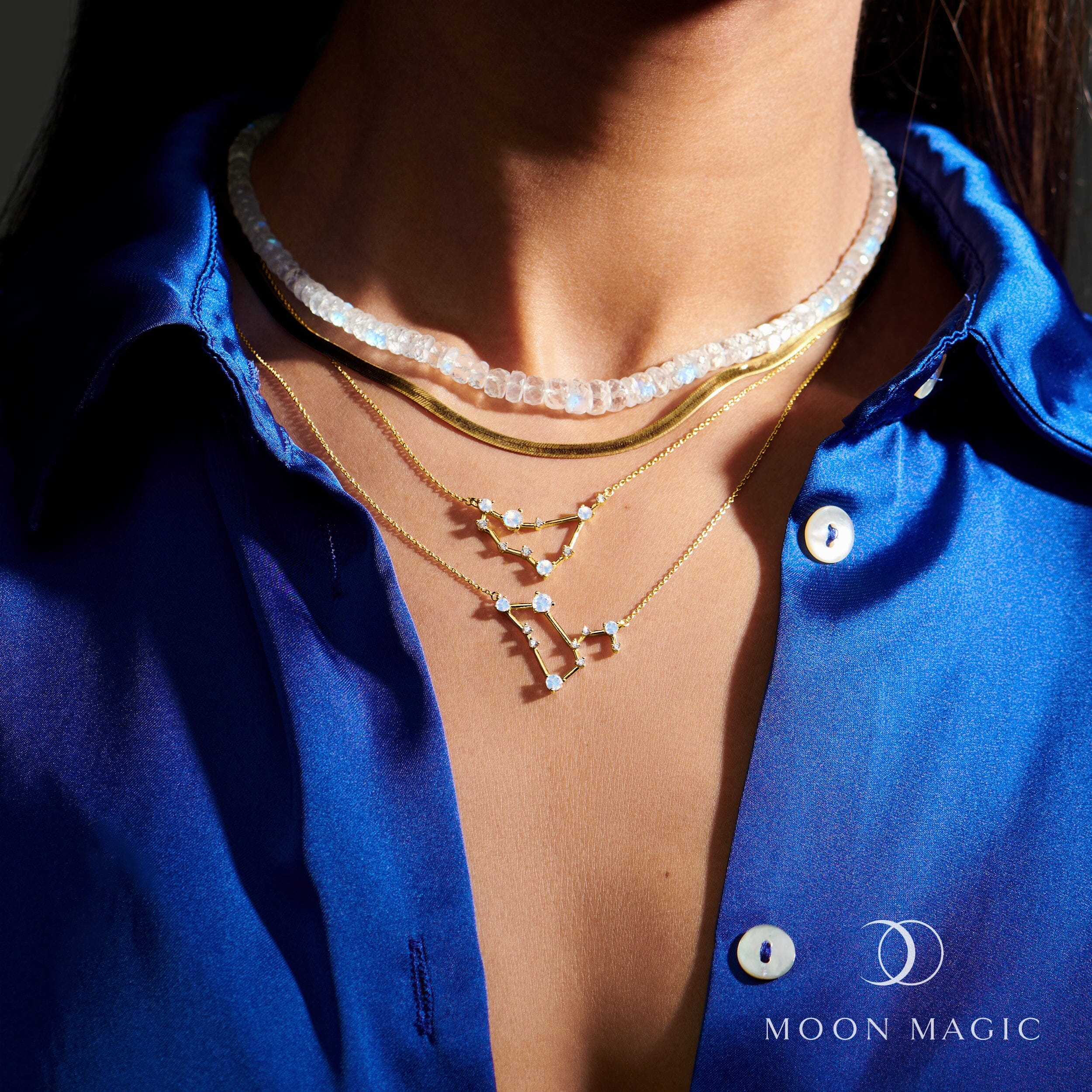 Moonstone Necklace - Capricorn Zodiac Constellation、mySite、hinf8tx79