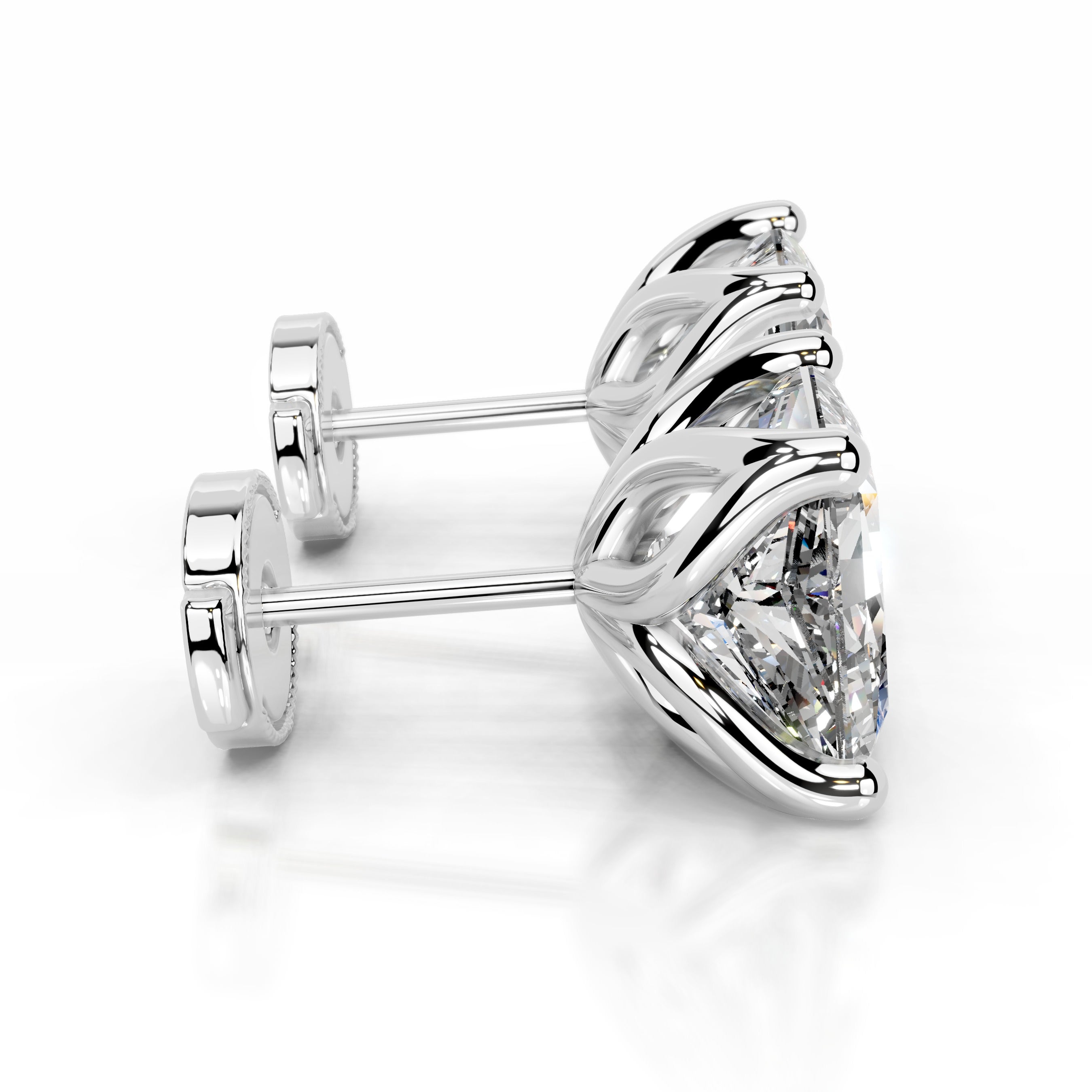 Doris Diamond Studs Earrings - 14K White Gold、mySite、hinf8tx79