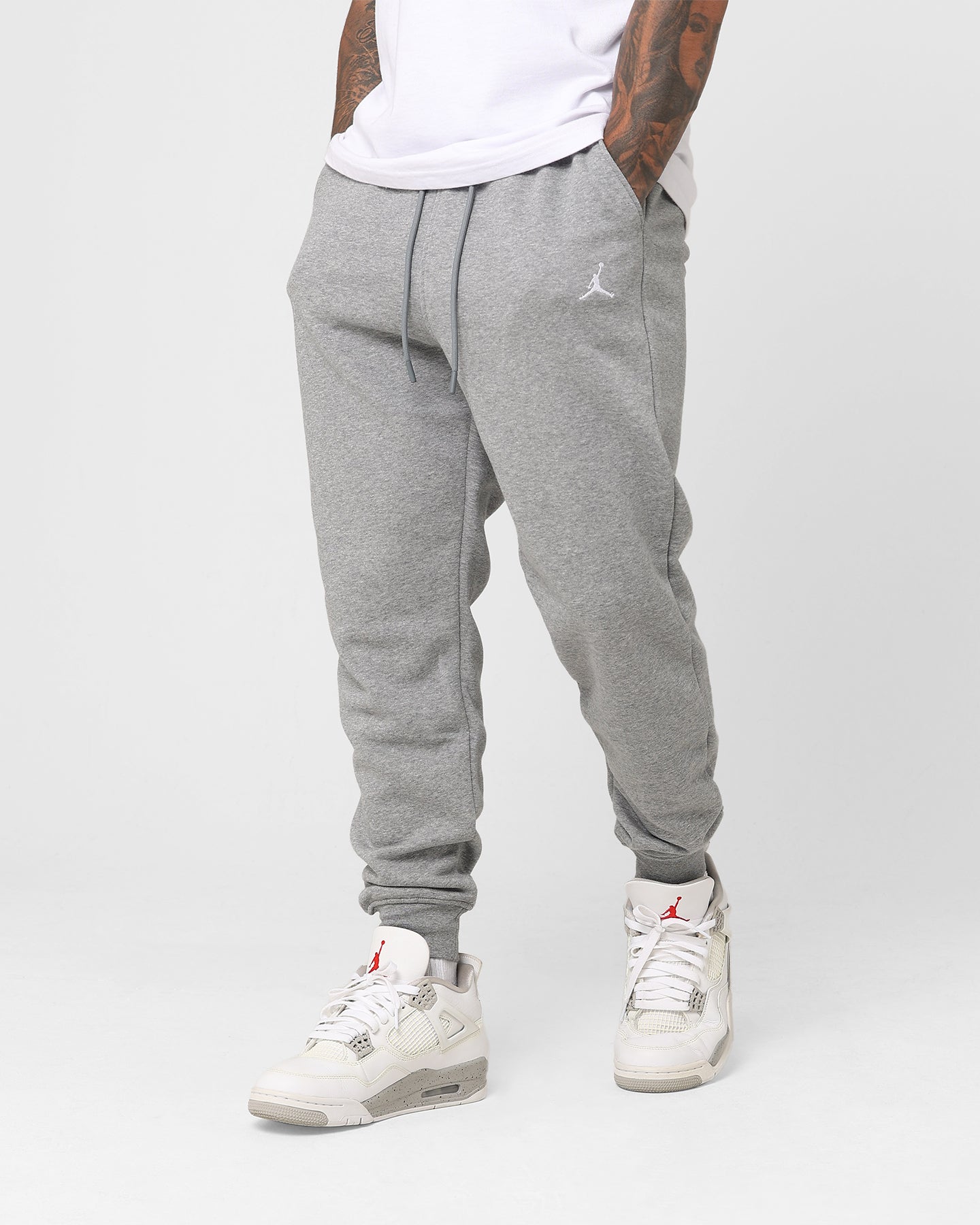 Jordan Essentials Fleece Tracksuit Pants Carbon Heather/White、mySite、zt4zffjzw