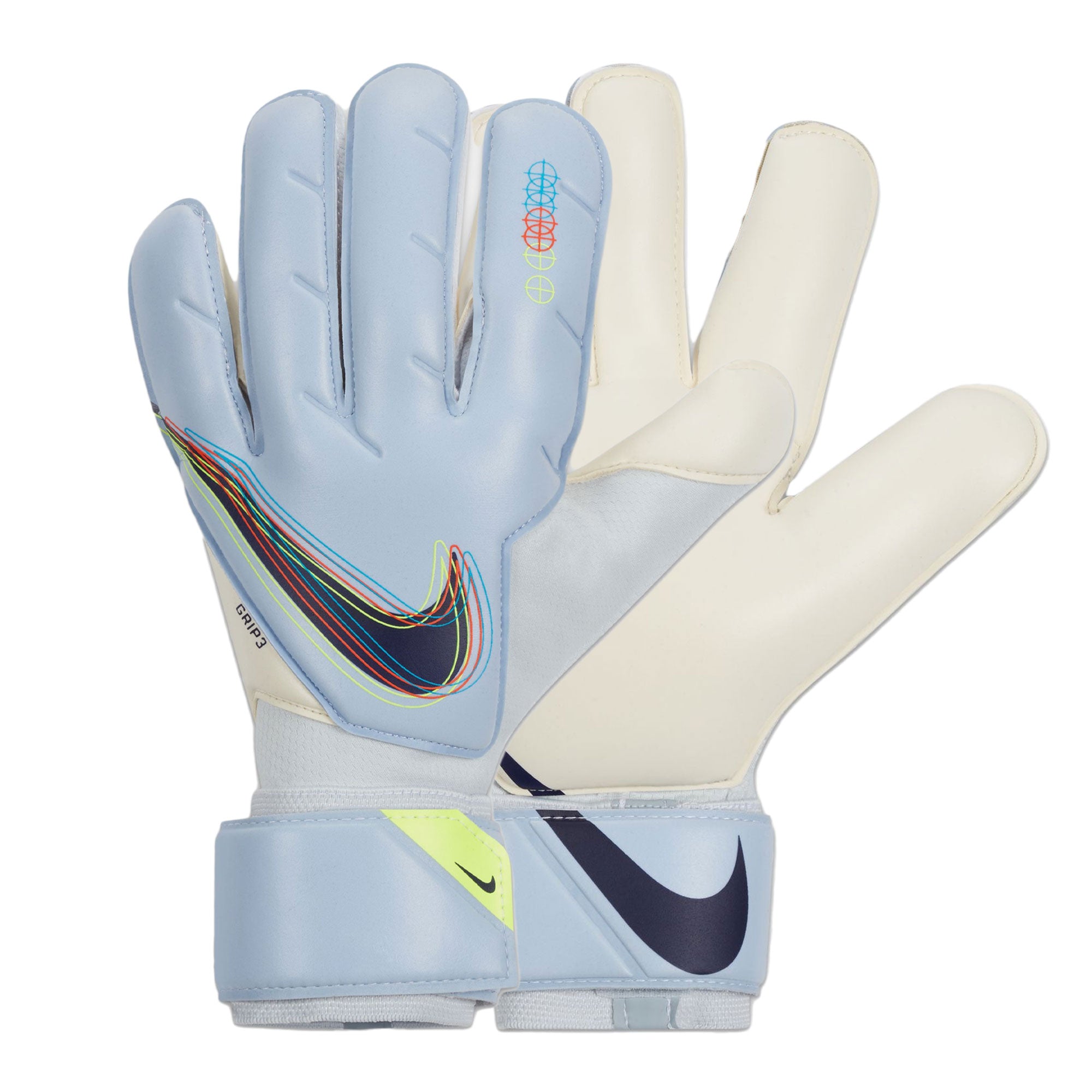 Nike Men's Grip 3 Goalkeeper Gloves Light Marine/Blackened Blue、mySite、noshort
