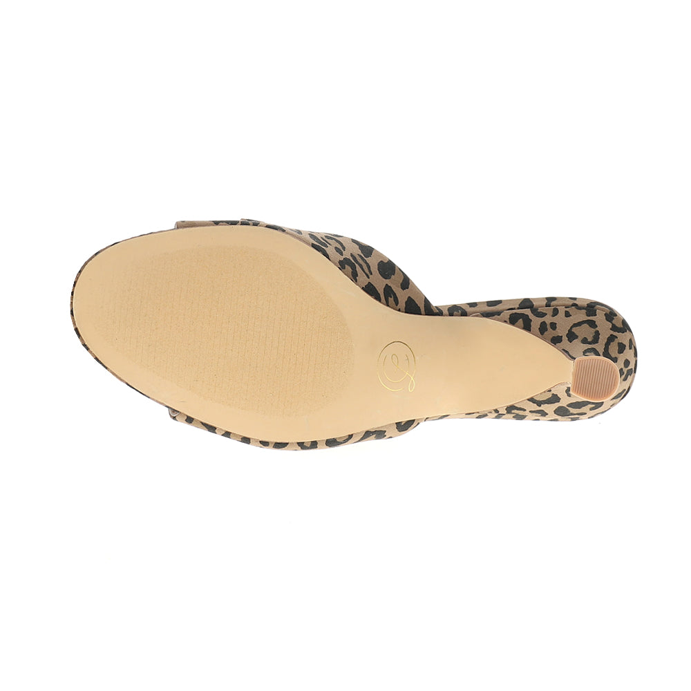 Yolanda Bow Leopard Slide Sandals、mySite、gtrtttuynbv