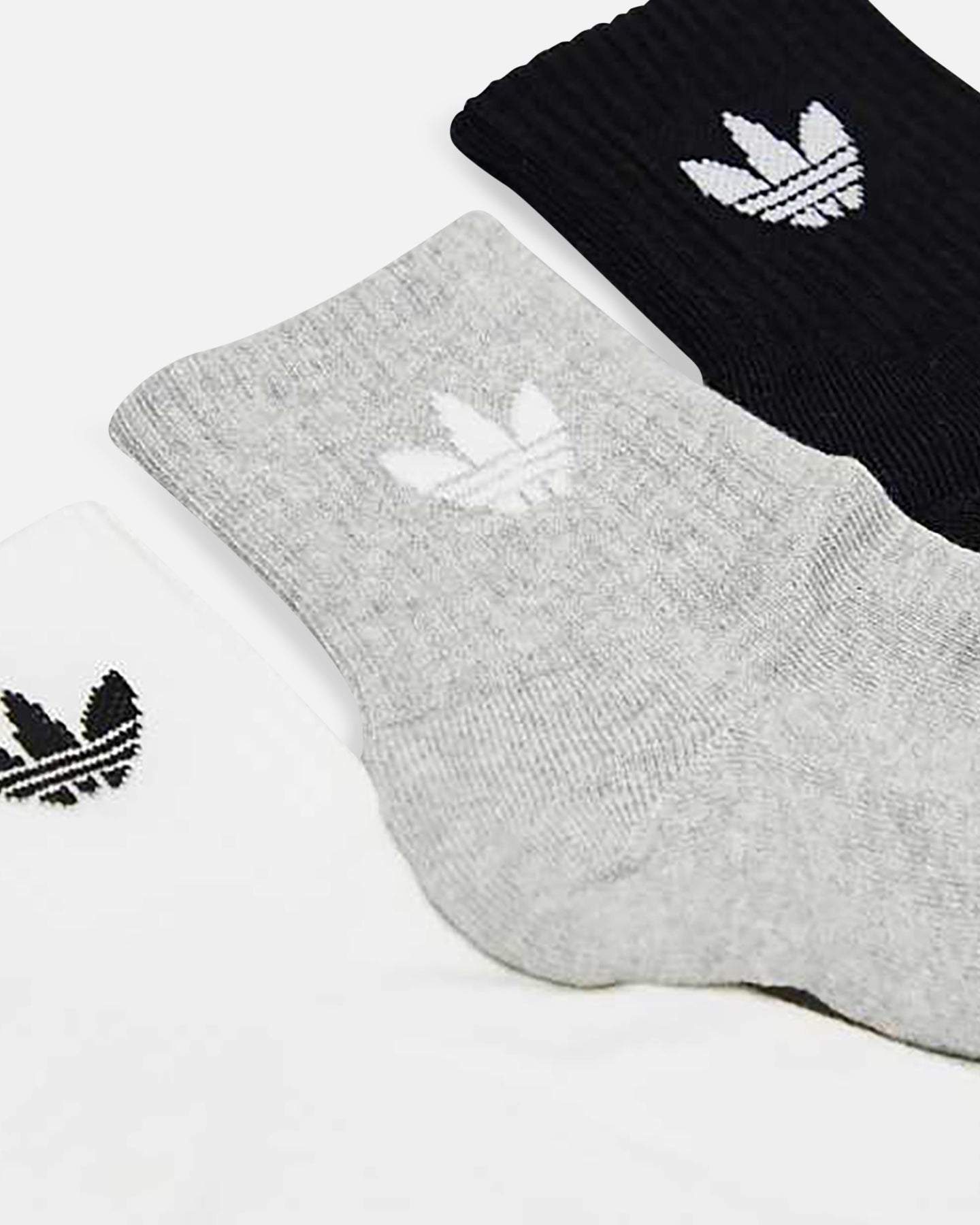 Adidas Mid Crew Socks 3 Pack White/Grey/Black、mySite、zt4zffjzw
