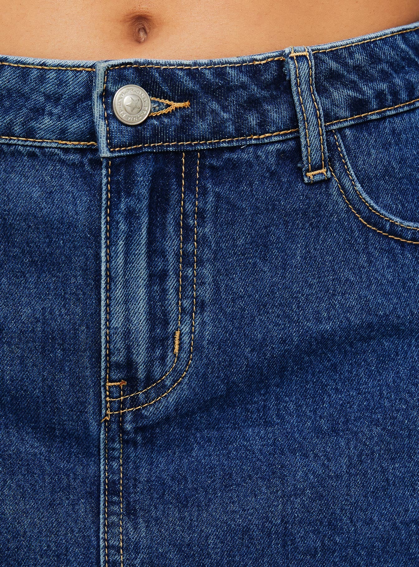 Nickei Denim Mini Skirt Mid Wash、mySite、solidvoid