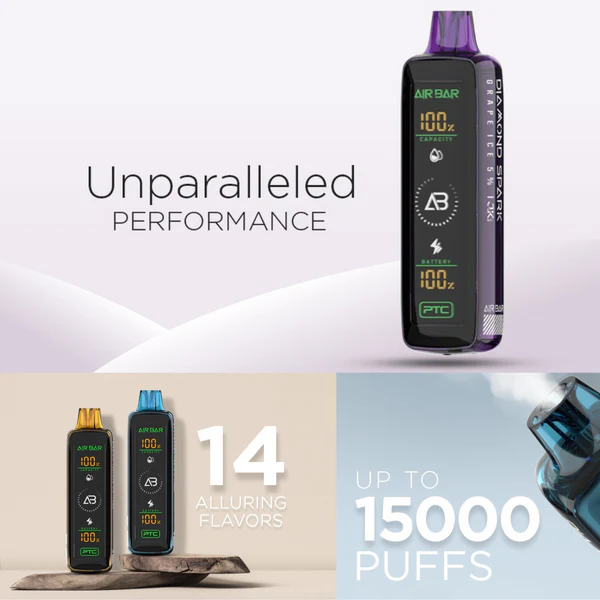 Air Bar Diamond Spark 15,000 Puffs Disposable Vape 17ml 5 Pack、mySite、zt4zffjzw