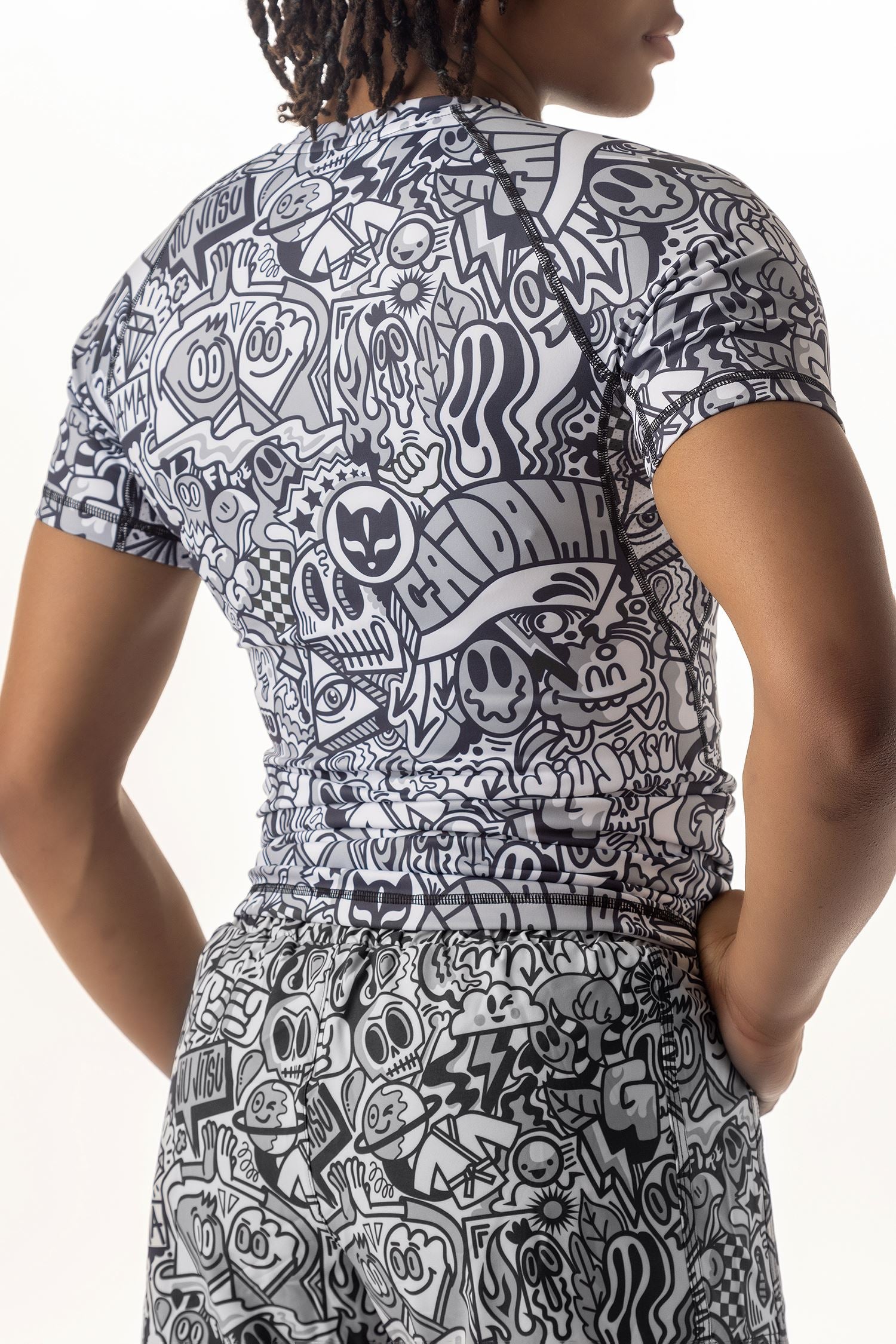 Women's Wotto Doodle Jiu Jitsu Rashguard - Short Sleeve、mySite、gigharbornorthrealestate