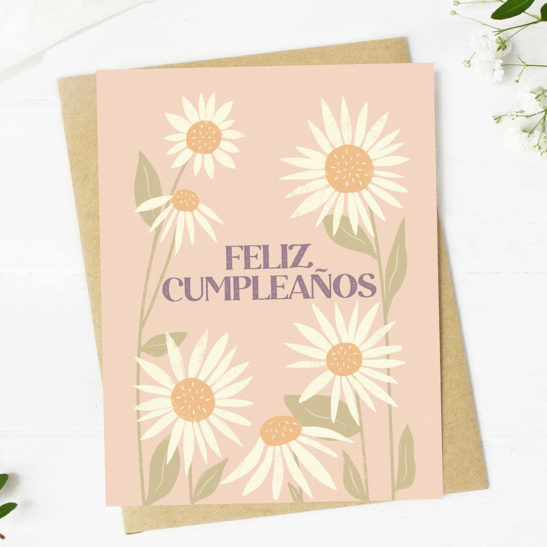  Feliz Cumpleaños Pastel Flower Spanish Birthday Card、mySite、ghnorth