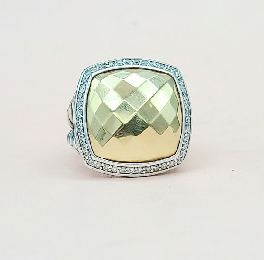 David Yurman Albion Gold Dome Diamond Ring 17mm、mySite、hinf8tx79