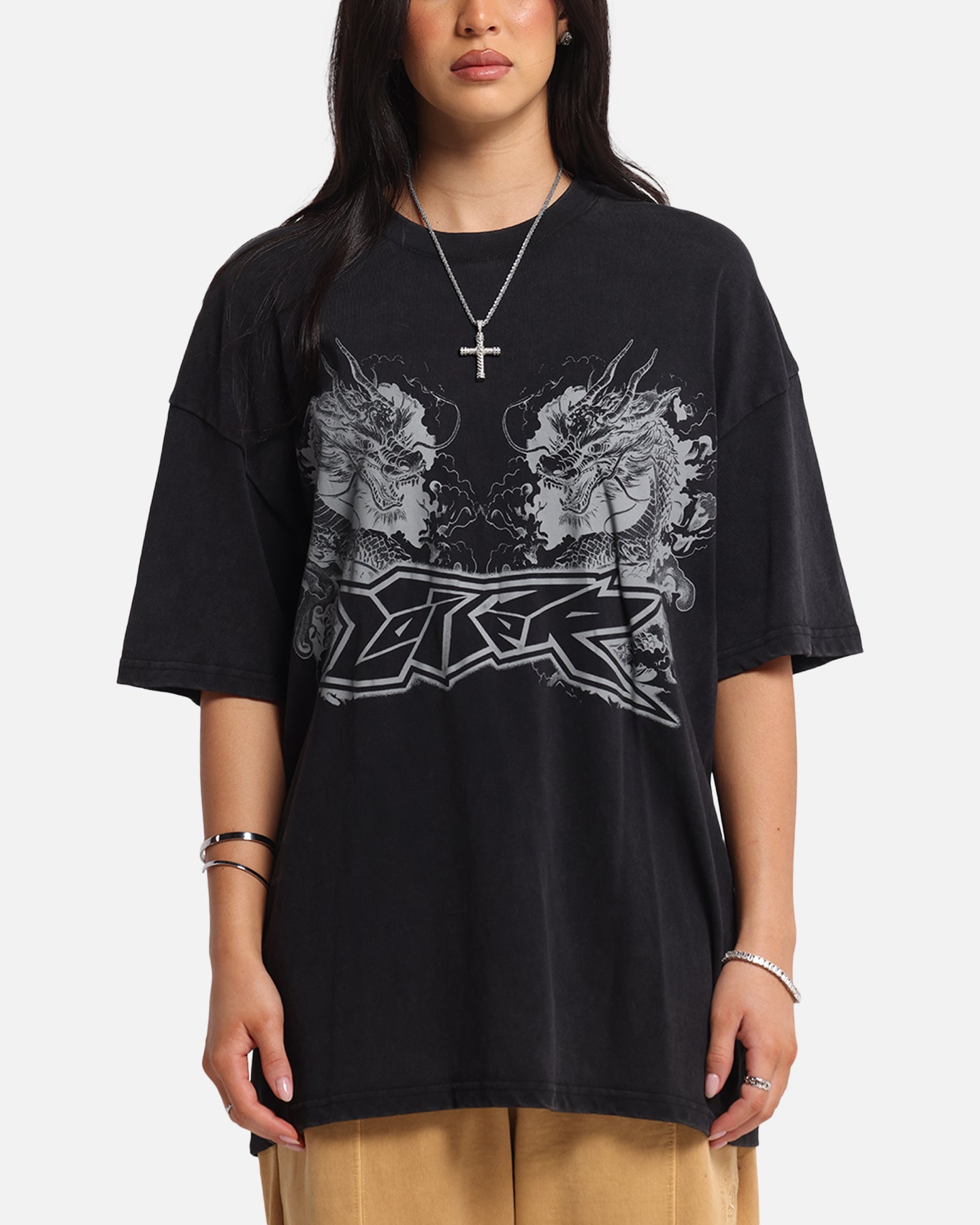 Loiter Draco Born T-Shirt Black Acidwash、mySite、zt4zffjzw