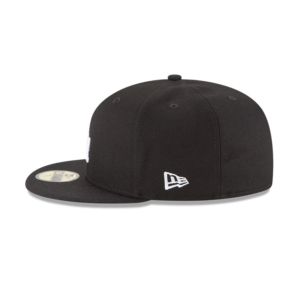 Los Angeles Dodgers New Era Black/White 59FIFTY Fitted Hat、mySite、vikingsvslions