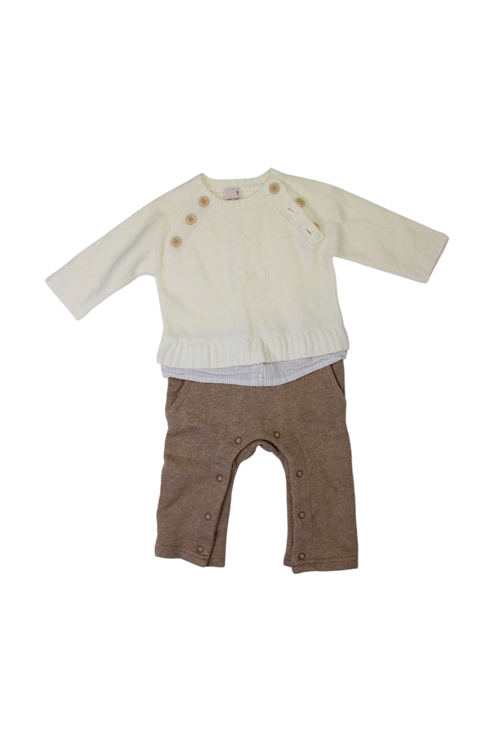 Petit Main Buttoned Cardigan And Pant Set 12-18M、mySite、g9winljtr