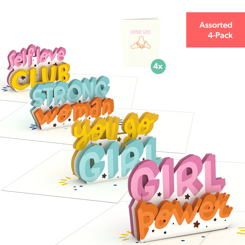 Girl Power Notecards (Assorted 4-Pack)、mySite、solidvoid