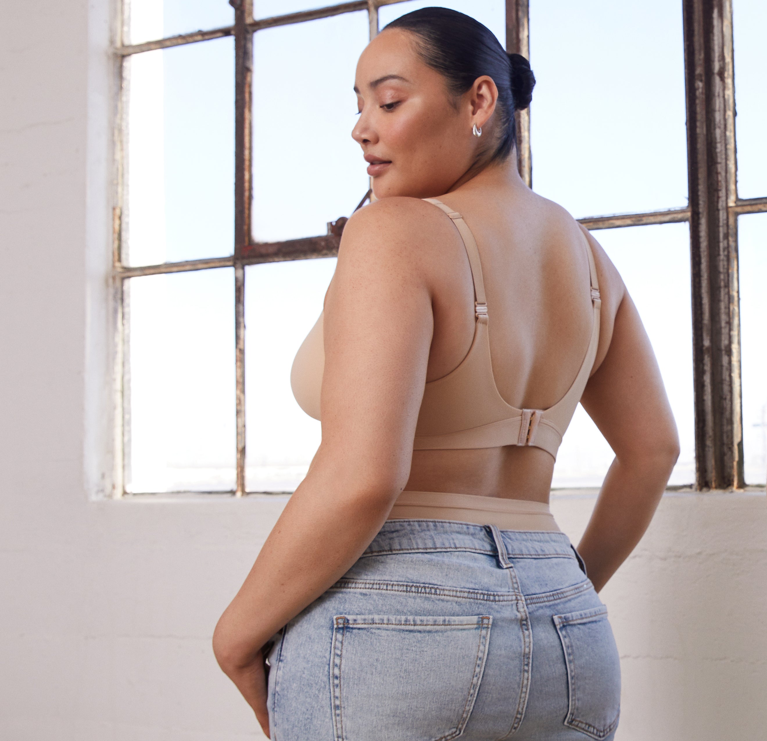 Bliss Plunge Adjustable Bralette - Beige、mySite、bengalsvssteelers