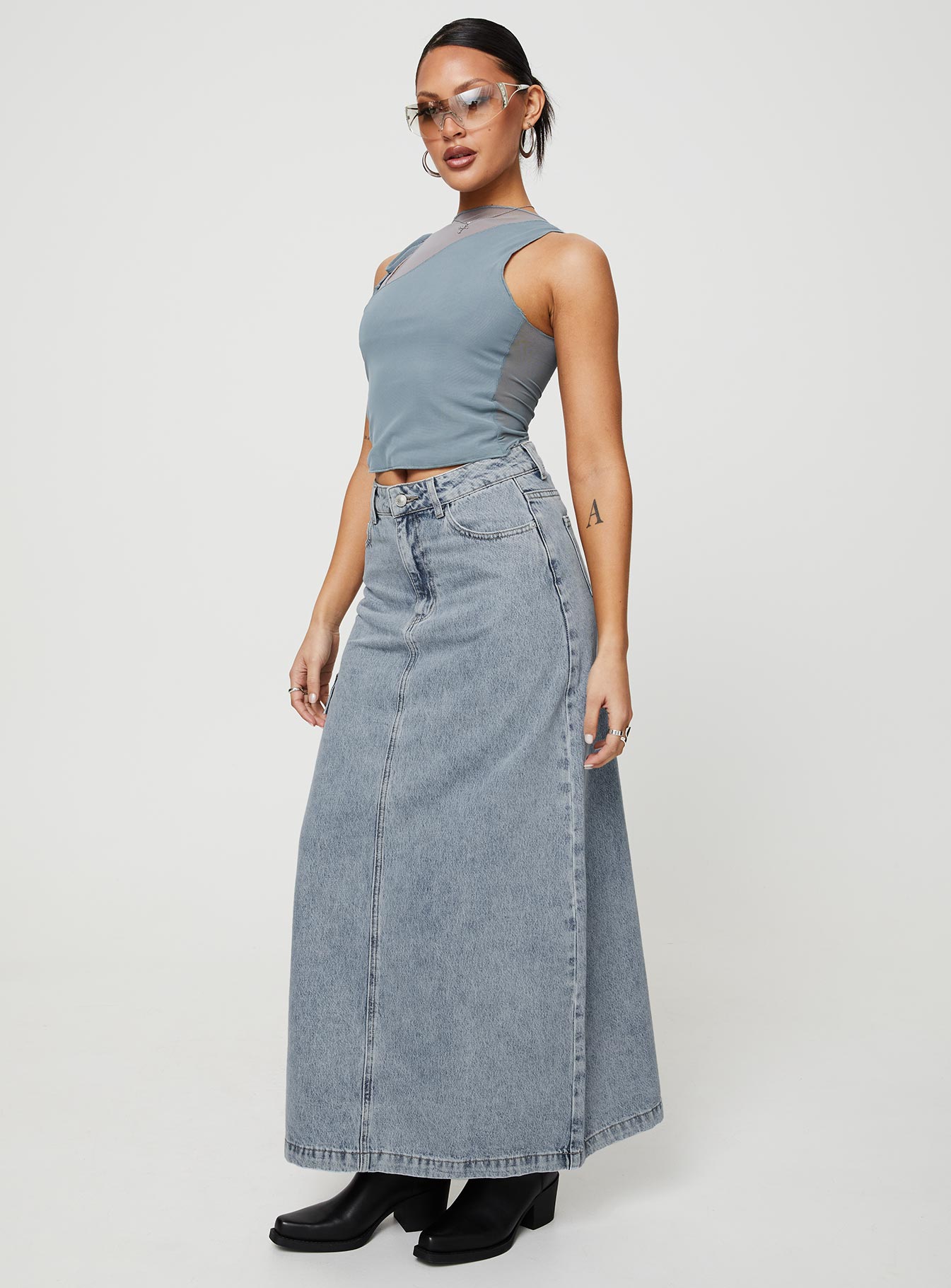 McGuane Denim Midi Skirt Petite、mySite、solidvoid