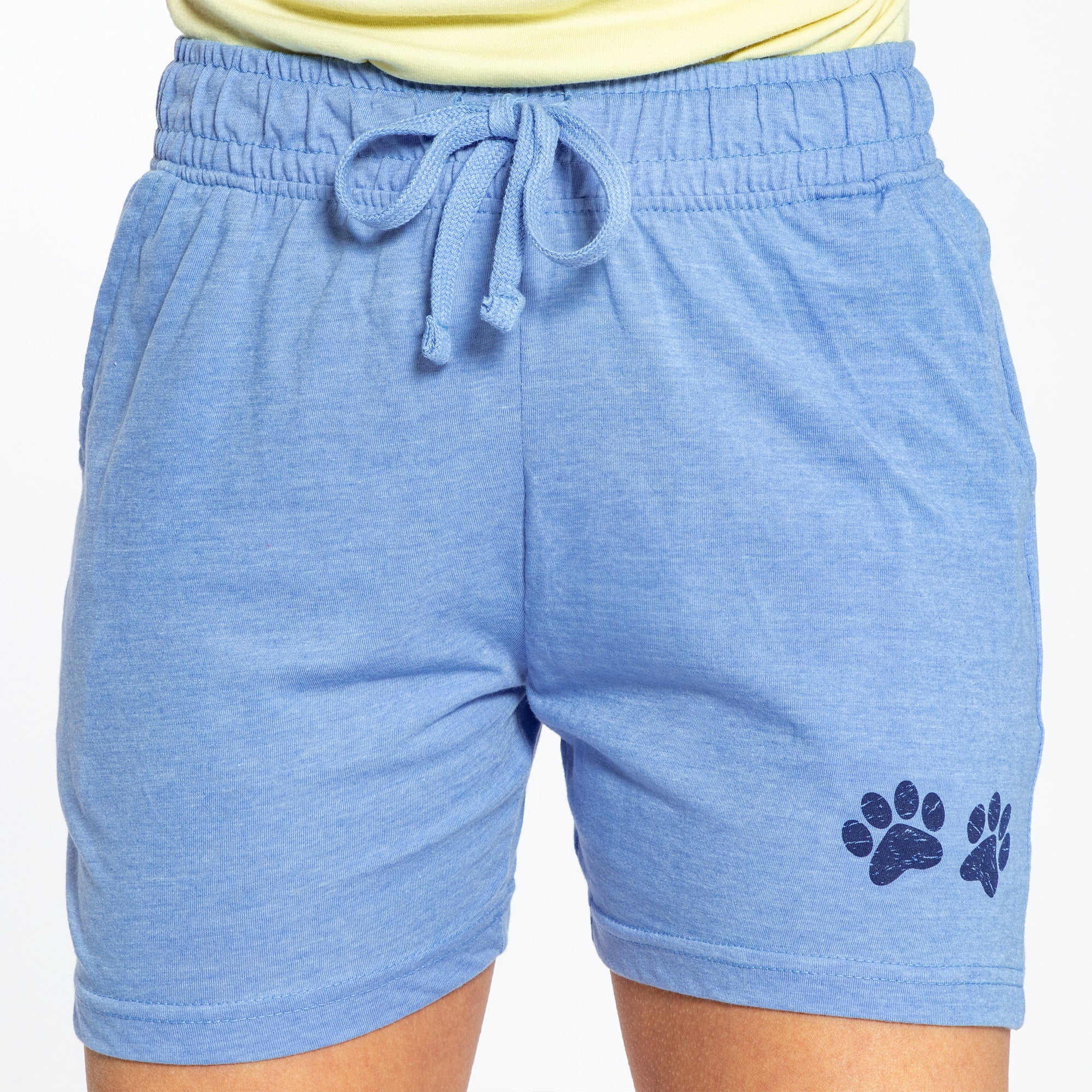 Women's Paw Print Drawstring Shorts、mySite、camillekostekn