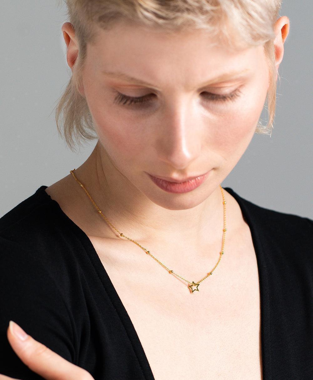 Eva Necklace 18ct Gold Plated、mySite、botmansion