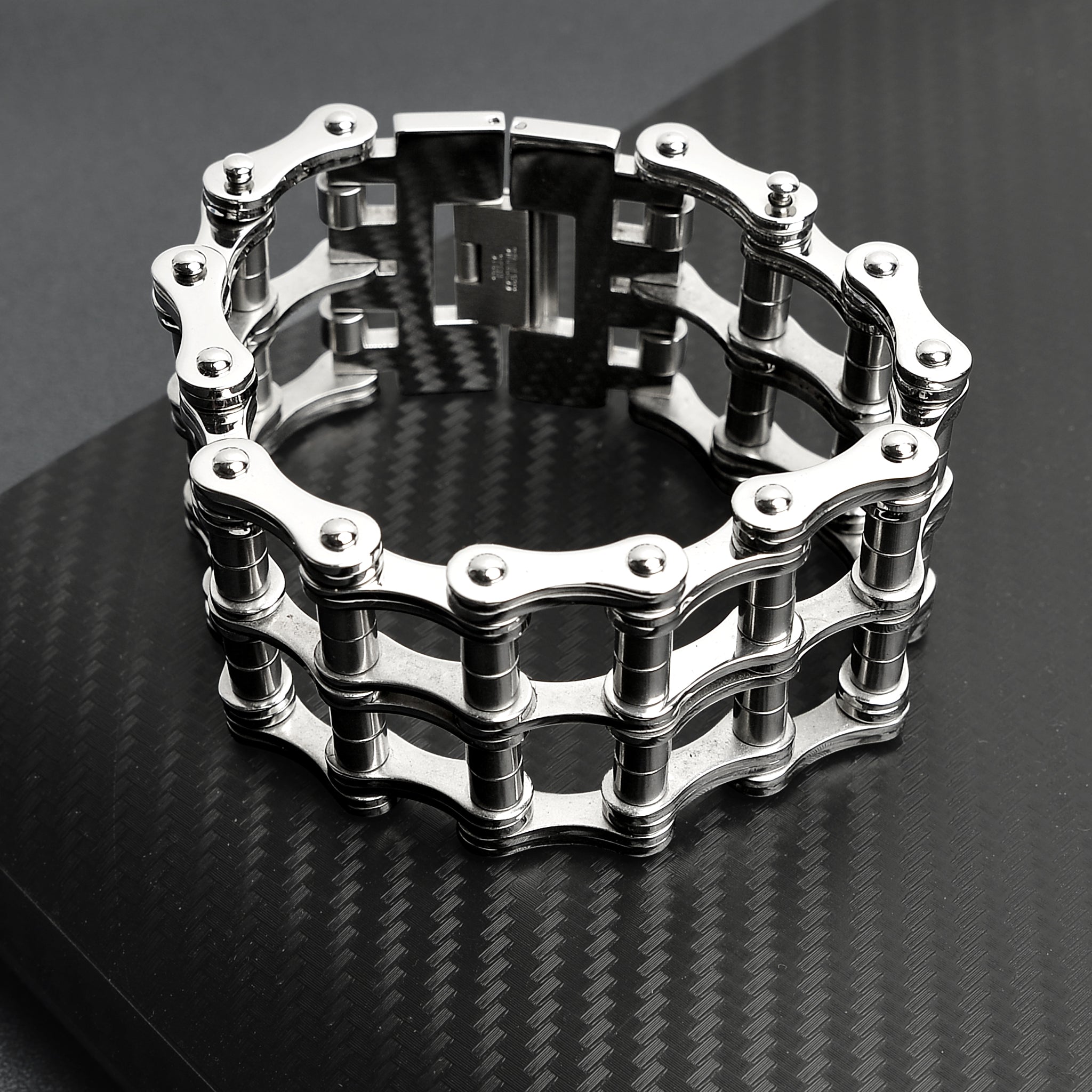 Stainless Steel Heavy Double Bike Chain Bracelet / WCB1011、mySite、dreamappss
