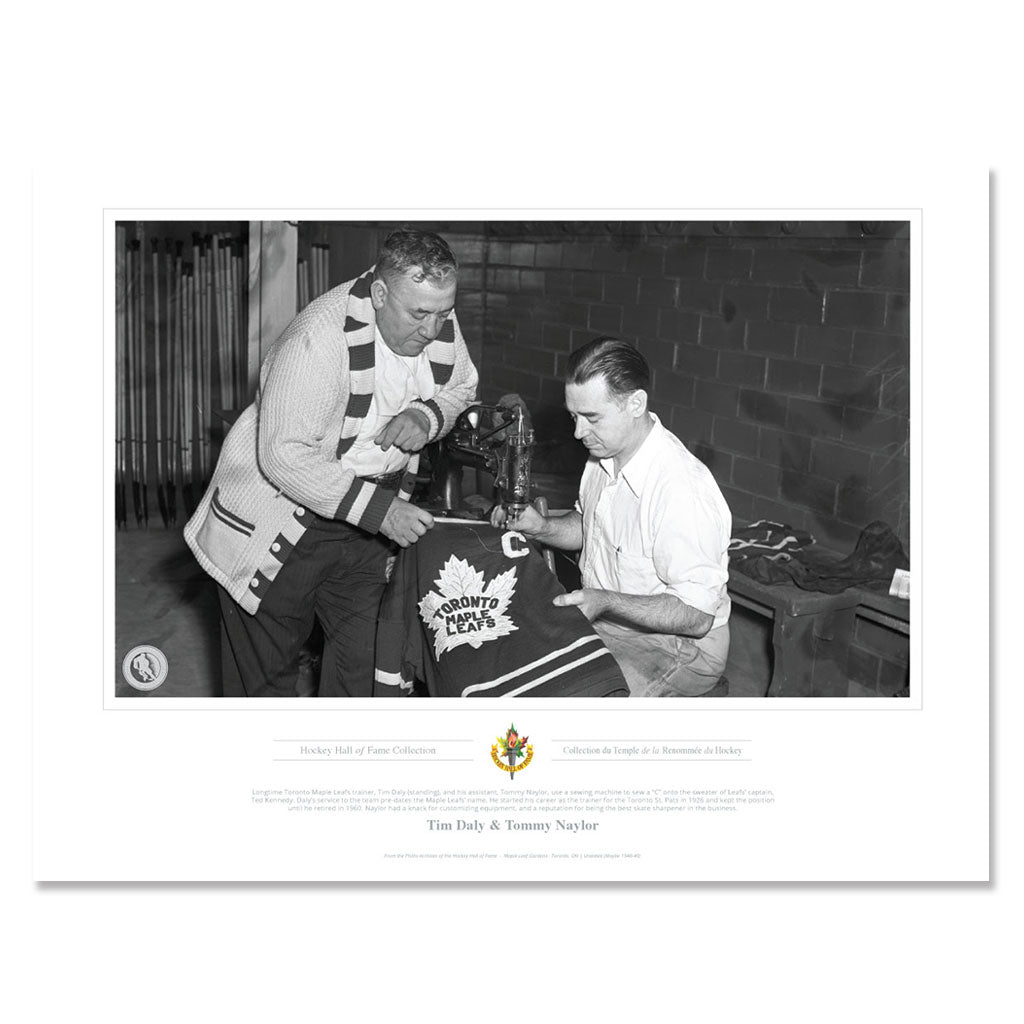 Toronto Maple Leafs Memorabilia - Toronto Captaincy Ted Kennedy Black & White Print- 12 x 16