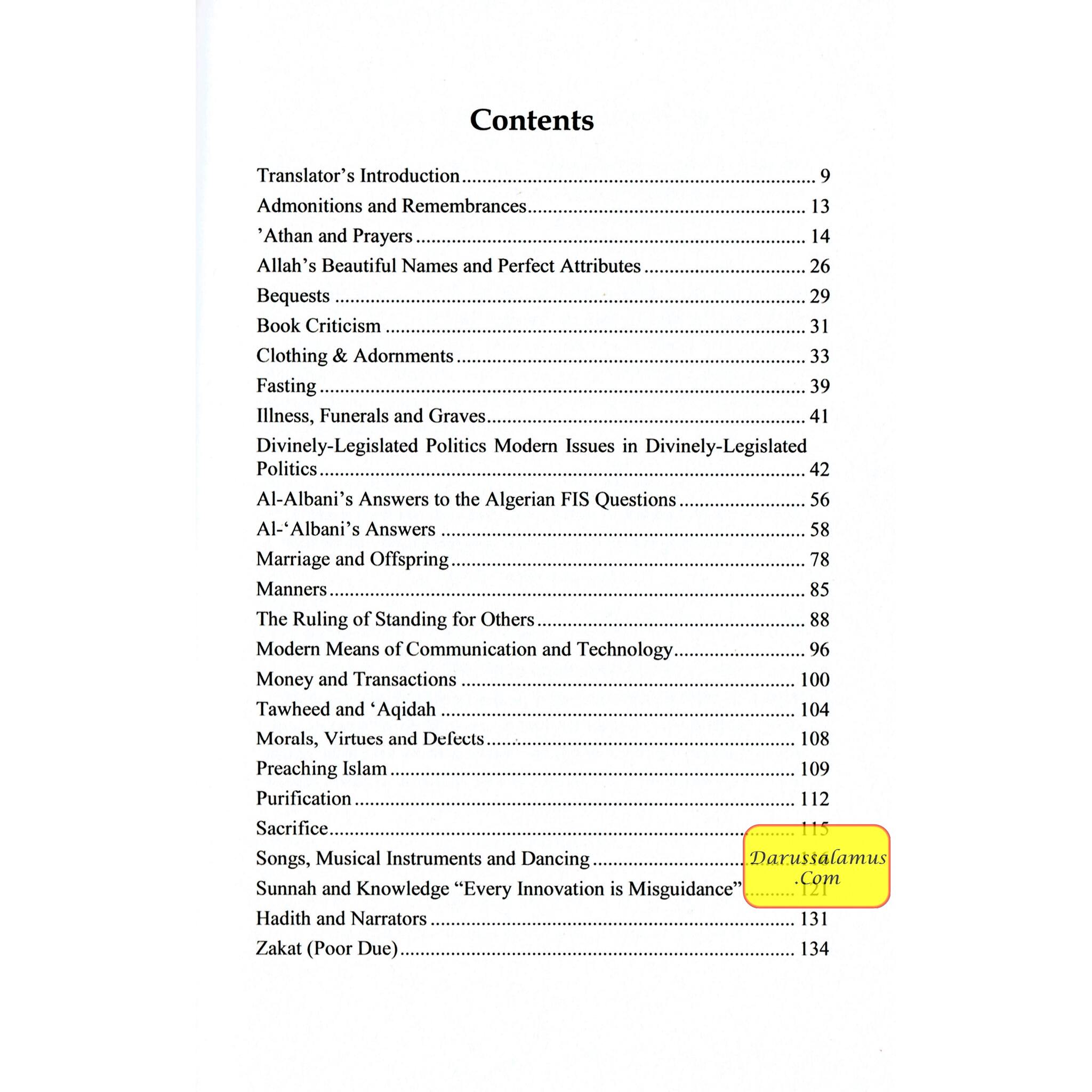 The Fatwas of Imam Al Albani Regarding Fiqh, Creed & Transactions By Masshhur Ibn Hasan Al Salman、mySite、topwebapps