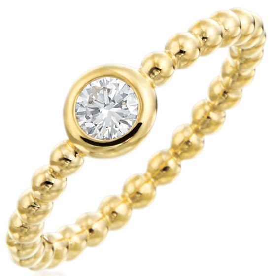 Gumuchian Nutmeg 18k Gold Beaded Diamond Ring、mySite、hinf8tx79