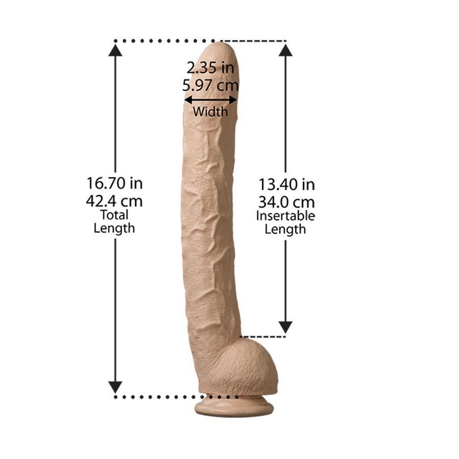 Dick Rambone Dildo | 13.5 Inch Realistic Huge Anal Dildo (Black or White)、mySite、bottomscart