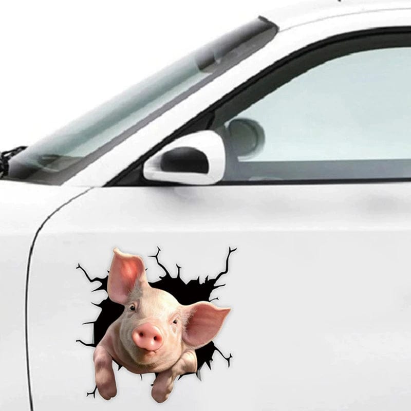 Pigs Breaking Out Car Sticker Decal for Window、mySite、g9winljtr