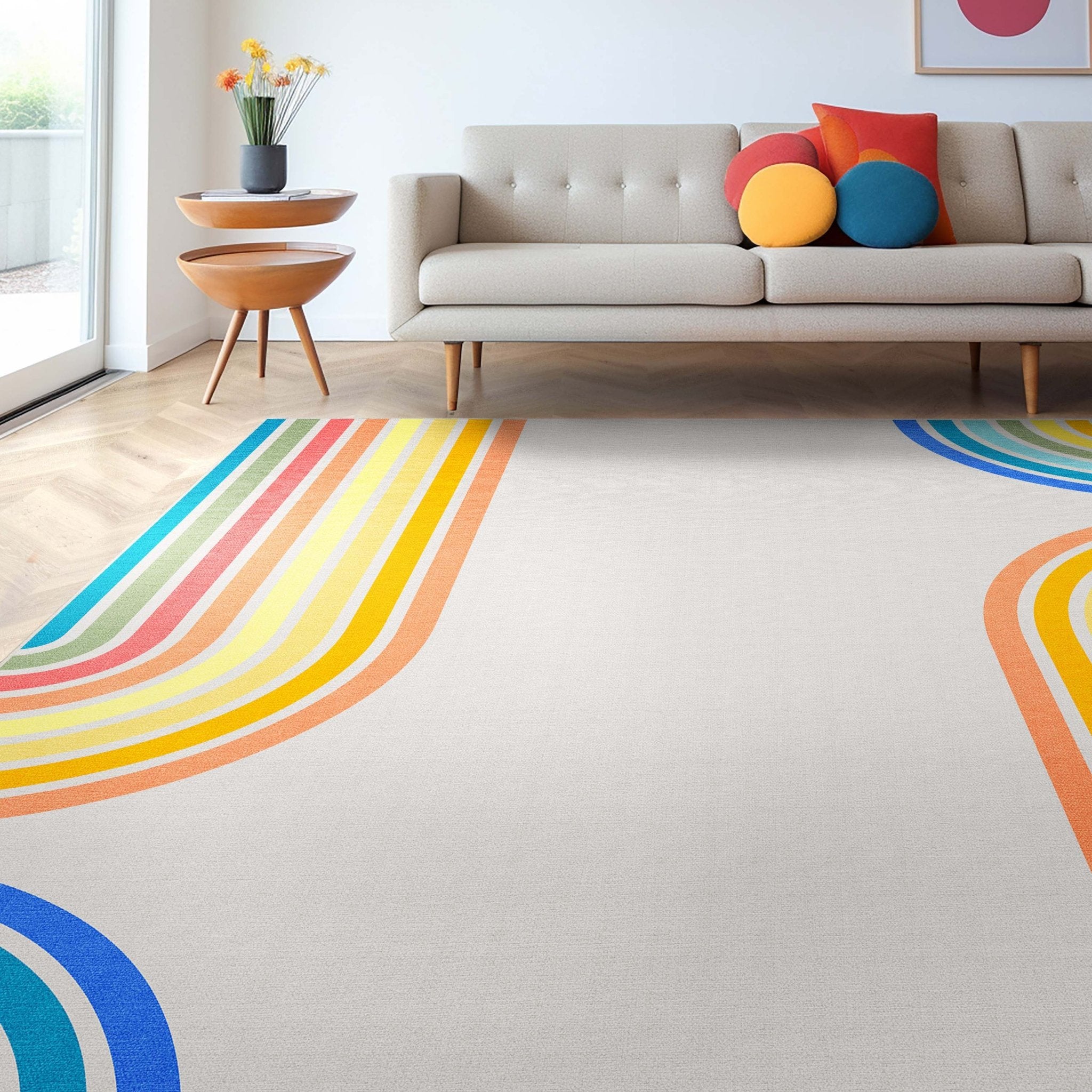 Apollo Geometric Modern Shapes Multi Color Rug for Living Room, Bedroom, Kitchen & Office、mySite、gigharbornorthrealestate
