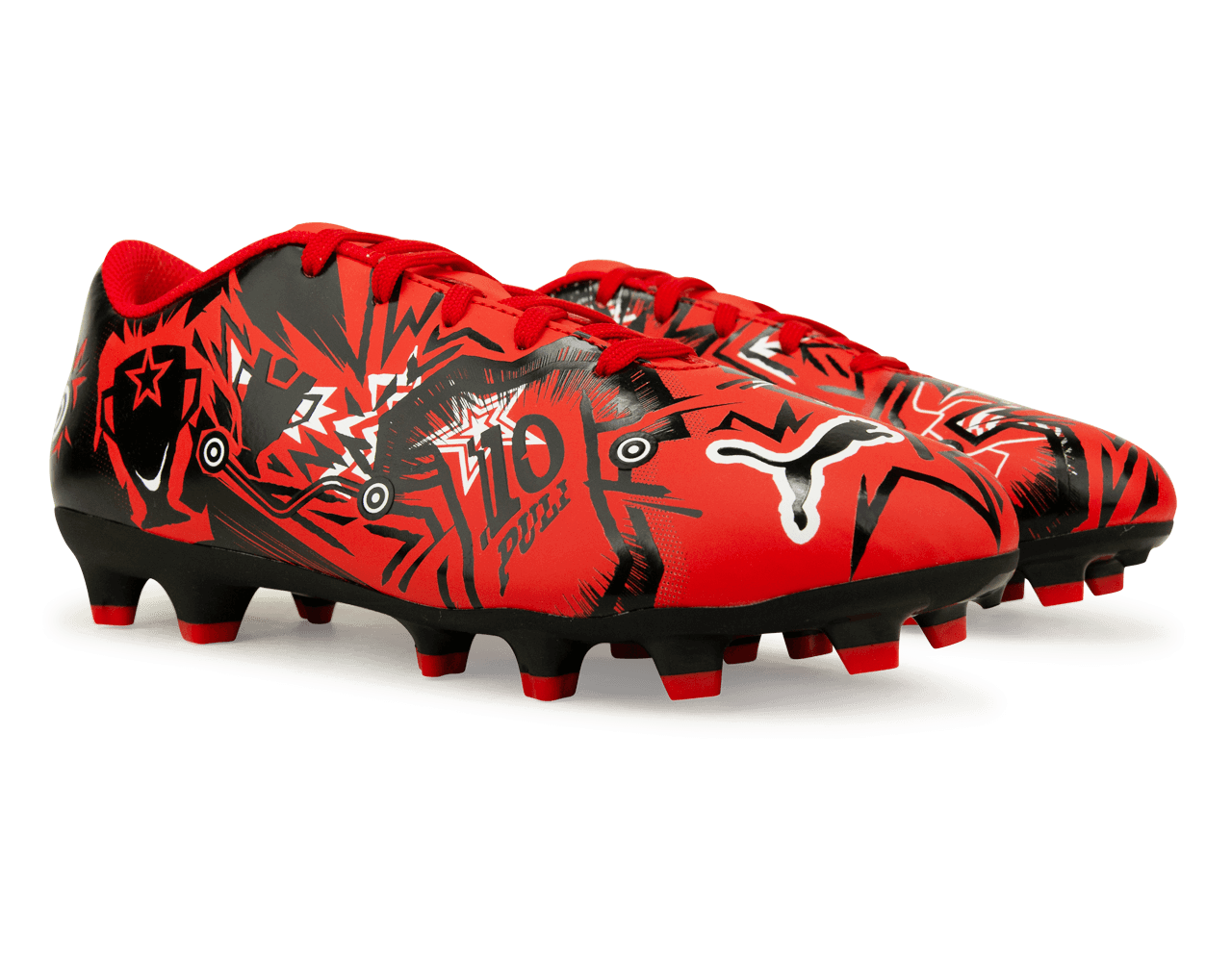 PUMA Kids Ultra Play CP FG/AG Red/Black、mySite、noshort