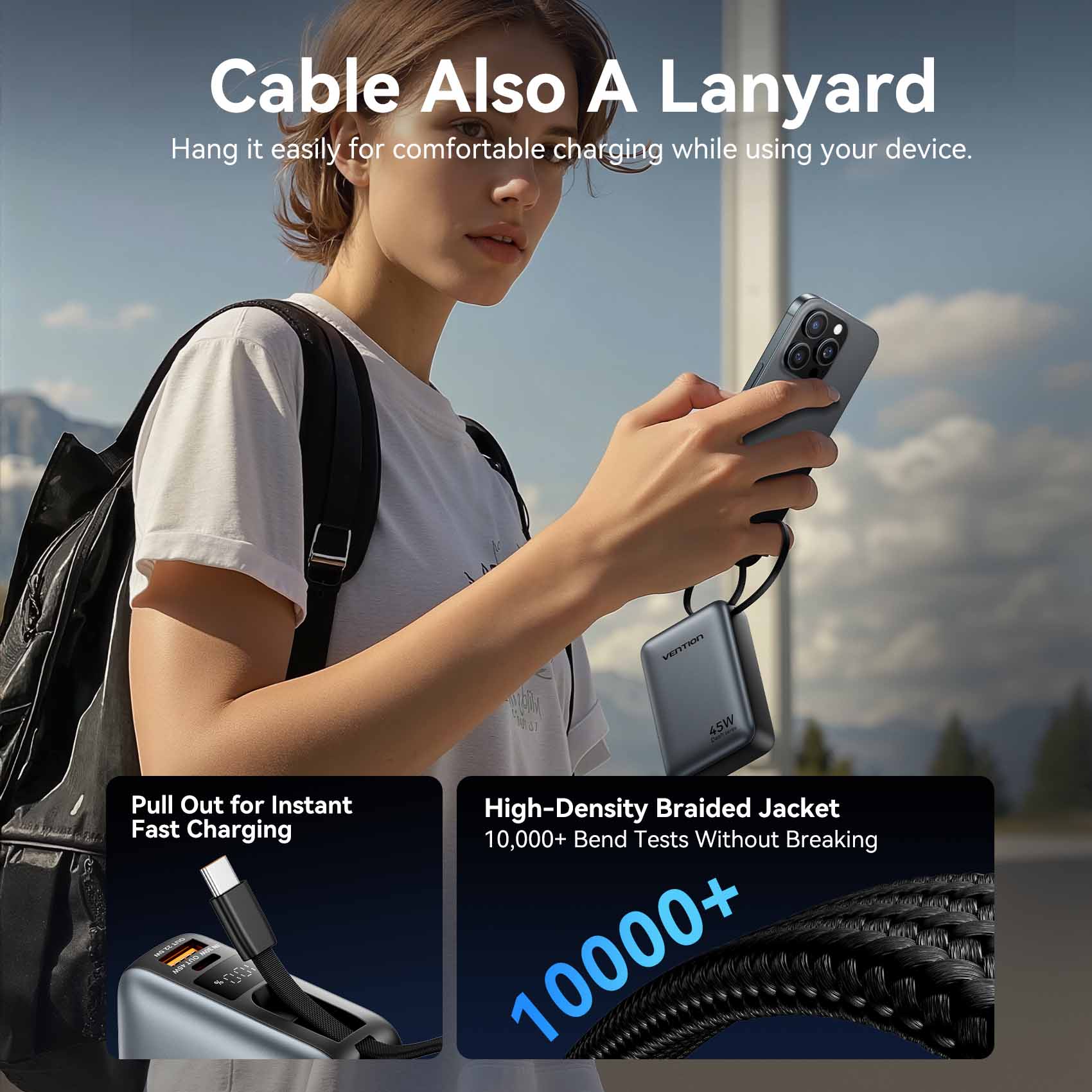 Vention 20000mAh Power Bank 45W、mySite、fannypackpong