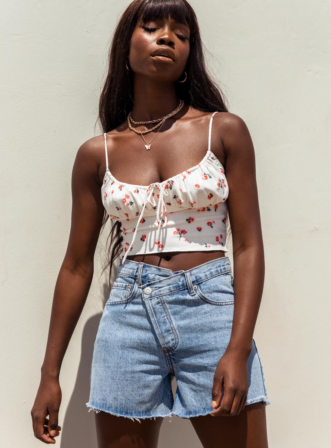 Xena Denim Shorts Tall、mySite、solidvoid