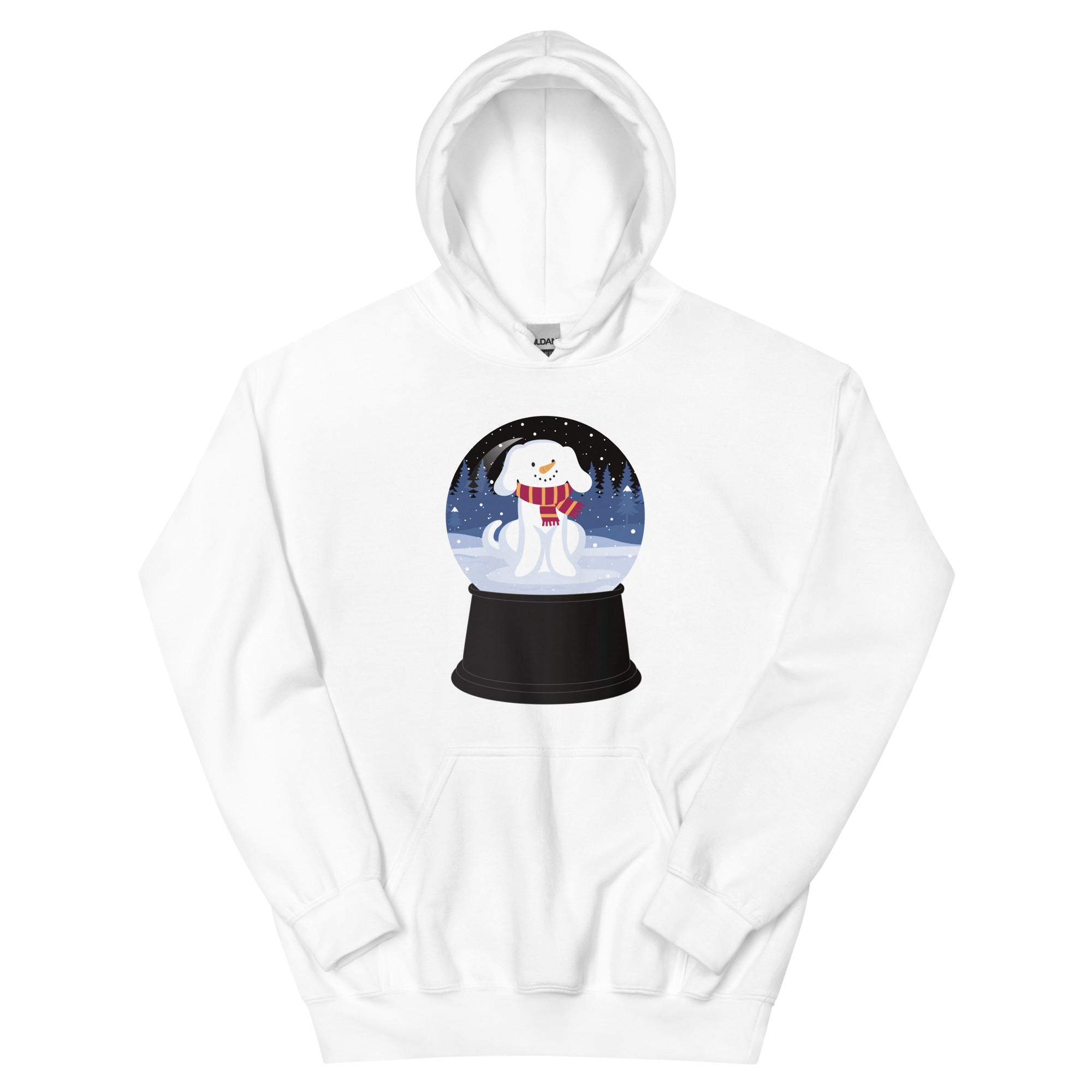 Snowman Puppy Snow Globe Hoodie、mySite、camillekostekn